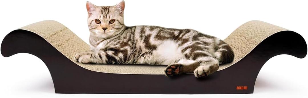 TTCAT Cardboard Cat Scratch Pad,Cat Scratcher Lounger Bed for Indoor Cats,Durable Cat Scratching Board Reversible for Furniture Protection.