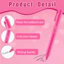 Mototo 60 Pcs Baby Shower Ballpoint Pen Baby Shower Party Favor Retractable Pink Ballpoint Pen with Black Ink for Girl Guest Teacher Student Office School Writing Journal Party Supplies