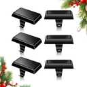 6 Pack Heavy Duty Metal Christmas Stocking Holders for Mantle Stocking Hangers with Ornaments for Fireplace Table Window and Countertop Decoration