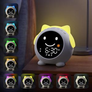 Kids Alarm Clock with Sleep Training, LED Night Light, Bluetooth Music, Multi-Color Display, Sound Machine, OK to Wake Light for Toddlers and Children