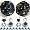 2 Sets Pre-Iubricated Trailer Hub Kits 5 on 4.5'' for 2000 lbs 1-1/16'' Straight Spindle,Pre-Installed L44649 Bearings and 1.25" ID Grease Seals 5x4.5 Trailer Idler Hub Kit 5 Lug Bolt Wheel Hubs