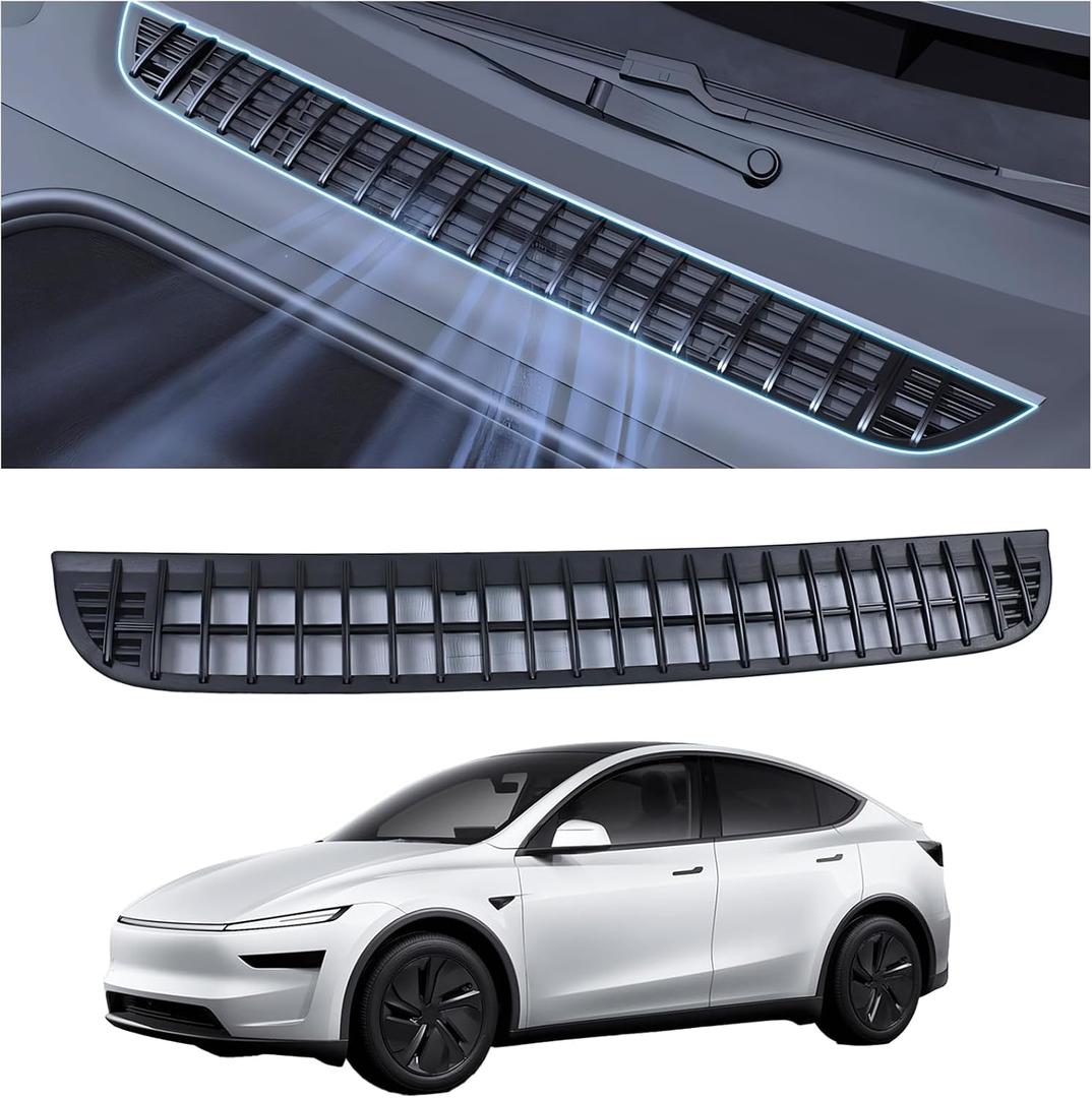 Air Intake Vent Grille Cover for New Tesla Model Y Refresh Juniper 2025 2026 Front Air Inlet Protective Mesh Guard Air Filters Grille Mesh Inserts Black Air Filter Accessories