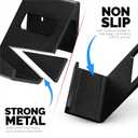 BRAINWAVZ 2 Pack Metal Controller Holder Stand Wall Mount for Xbox, PS5, PS4, PC & More Gaming Accessories, Adhesive & Screw Universal Fit (Black)