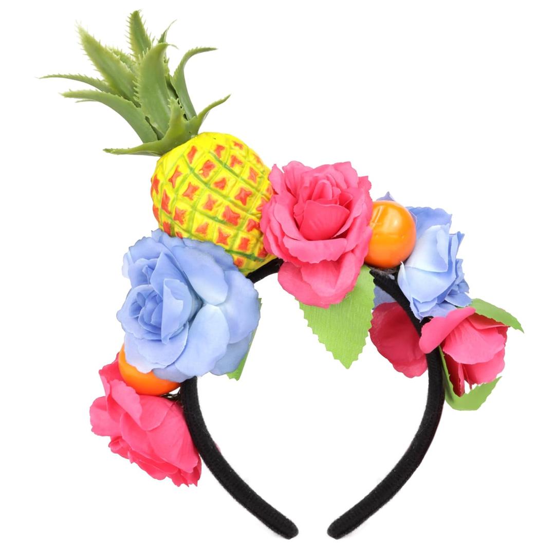 Needzo Tropical Pineapple Headband, Fun and Festive Accessory for Luau and Hawaiian Themed Parties, Photo Booth Supplies, One Size Fits Most