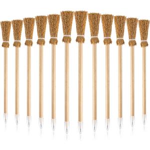 Zonon 12 Pieces Witch Broom Pencils Witch Party Favors Party Supplies for Kids Teens Adults Classroom Supplies