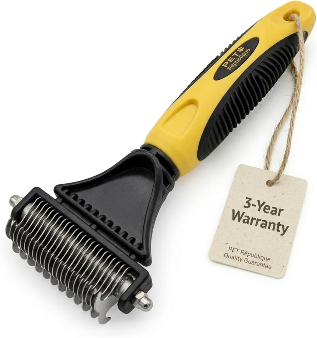 Pet Republique Matt Splitters Tool  Effective Mat Remover and De-matting Comb for Long-Haired Dogs, Cats, Rabbits  Regular 12+23 Teeth Design