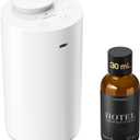 Waterless Essential Oil Diffuser Starter Kit with 30mL Hotel Fragrance Oil Inspired by Four Season, Battery Operated Car Diffuser, Portable Aroma Nebulizer for Home Car Office, AN6Kit-2, White (An6w-htl-fs30)