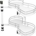 VADANIA Right Swing Pull Out Organizer for 32" Blind Corner Kitchen Cabinet, 2 Tiers Swing Tray, Soft Close, Right Handed Open