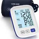 Upper Arm Electronic Blood Pressure Monitor, 9-17 Inches Cuff for Medium to Large Arms, Accurate Automatic Digital BP Machine for Home Use, Large Backlit Screen, 3 Users,199 Memories Each
