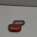 ICARERFAMILY Leather Case for AirPods Pro 2 (2022), Genuine Leather Shockproof Protective Cover for AirPods Pro 2 Earphones Charging Case (LED Visible) Support Wireless Charger Brown