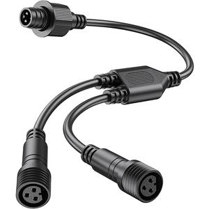 Y-Splitter for Govee Smart Outdoor String Lights 2, (1 Male to 2 Female) Y-Shaped Extension Cable Compatible with Govee ‎H7039 H7037 H7038, 3-Pin Replacement Cord for Patio, Backyard, Balcony