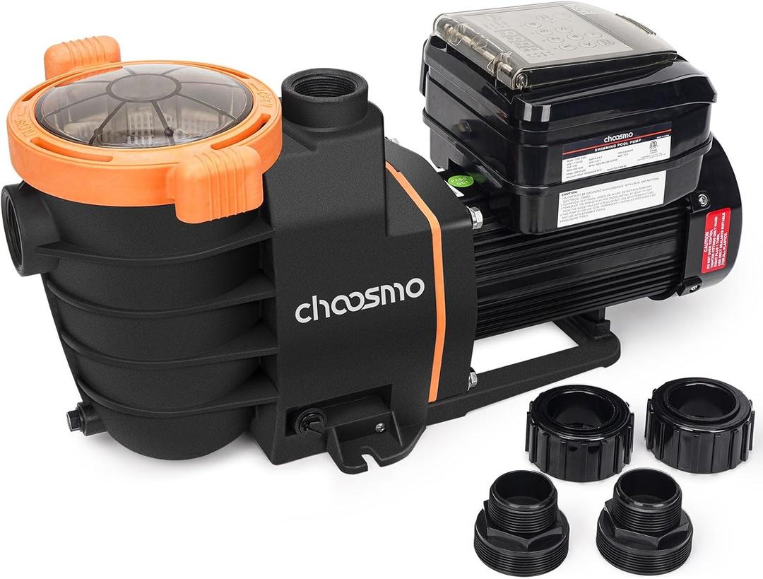 Variable Speed Pool Pump with Control Panel/APP Control Easily Operation Dual Voltage 115V/230V 5070GPH High Performance 1.5HP Powerful Self Primming Pool Pump for Inground Swimming Pools