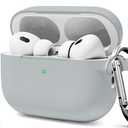 for AirPods 3 Case Cover, Silicone Protective Accessories Skin with Keychain and Cleaner Kit Compatible with Apple AirPod 3rd Generation 2021 for Women Men,Front LED Visible-Gray