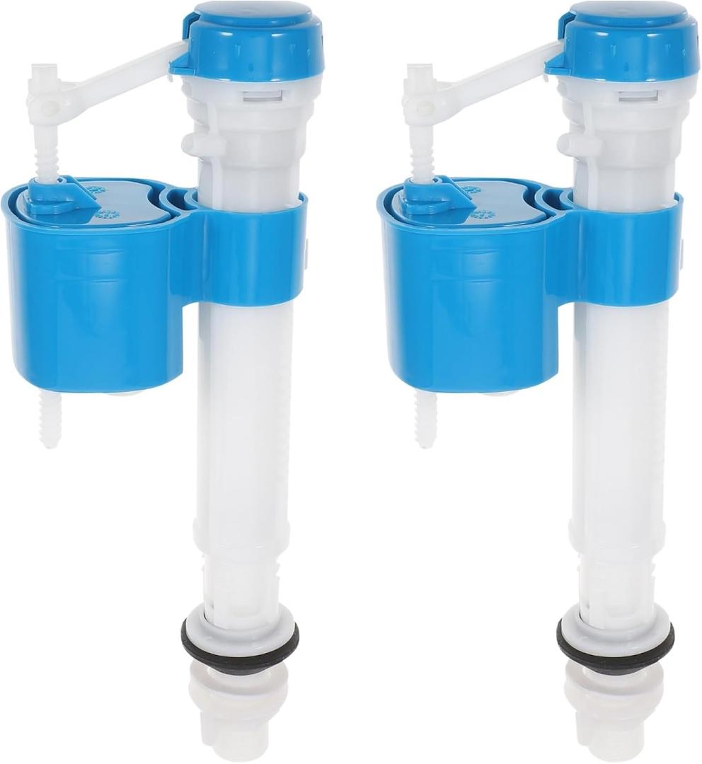 OSALADI Toilet Fill Valve Replacement Kit 2 Pack Silent Water Tank Inlet Valve for Bathroom Toilet Tank Accessories Easy Installation Abs Material 10.03X3.74X4.56In