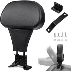 Benlari Rider Driver Backrest, Detachable Adjustable Plug-in Rider Backrast Fit for Harley Davidson Touring Road Glide Electra Glide Street Glide Road King CVO 1988-2024, Black (Black)
