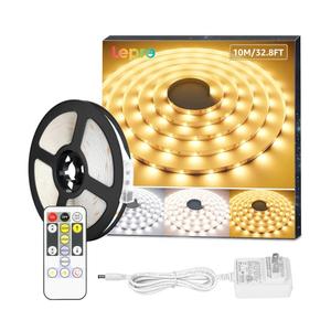 Lepro LED Tunable White Strip Light, Warm to Cool White,32.8ft Dimmable Bright LED Tape Lights, 600 LEDs 2835, Strong 3M Adhesive, Not Cuttable, Suitable for Christmas Decorations, Home, Bedroom