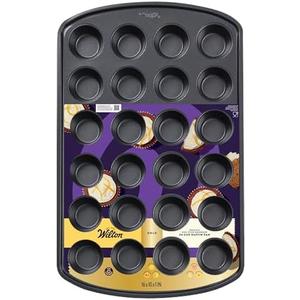 Wilton Gold Premium Non-Stick Warp-Resistant Bakeware, Made without PFAs, Muffin Pan, 24-cup, 16 x 10 x 1 in