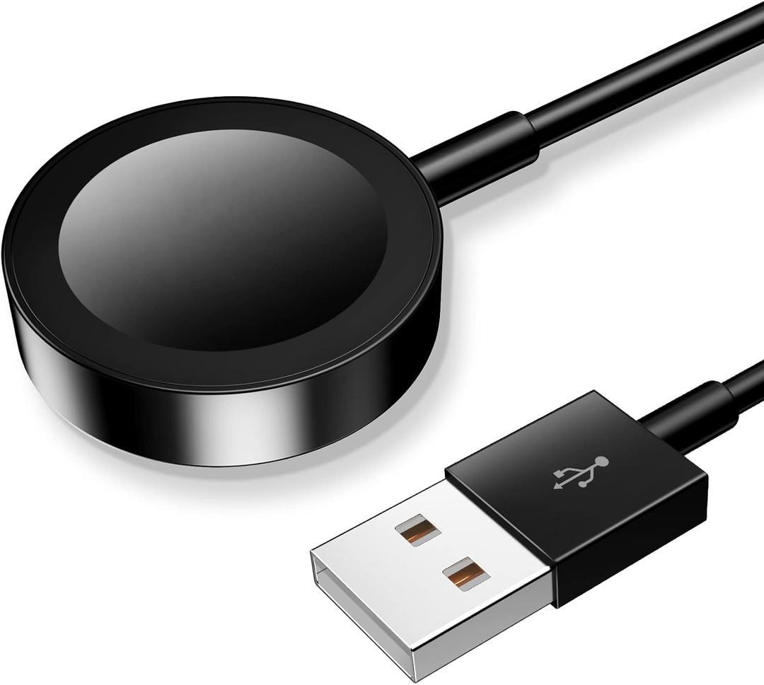 for Apple Watch Charger Magnetic Fast Charging Cable [Portable] Magnetic Wireless Charging Compatible with iWatch Series Ultra/10/9/8/7/6/SE/SE2/5/4-[3.3FT] Black