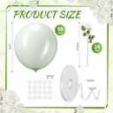 Xunyee 74 Pcs Artificial Flower Hanging Green Balloons Ornament Floating Garland Ceiling Rose Adjustable Ribbon Adhesives Dots for Wedding Anniversary Engagement Marriage Proposal Floral Birthday