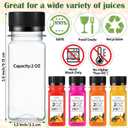 Sliner 250 Pcs 2oz Clear Plastic Bottles Mini Juice Bottle with Screw Lid Small Empty Reusable Liquid Vial Freezer Beverage Container Leak Proof for Juice Milk Water