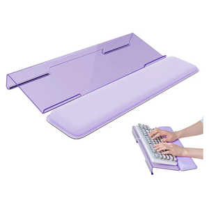 Computer Keyboard Stand for Desktop, Keyboard Wrist Rest Holder Stand for Easy Typing with Wrist Pad for Office Desk, Home, School(Purple)