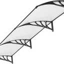 VIVOHOME Polycarbonate Window Door Awning Canopy Transparent with Black Bracket 40 Inch x 120 Inch