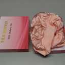 100% Mulberry Silk Bonnet for Sleeping Women, Real Silk Bonnets with Tie Band, Double-Layer Sleep Cap for Braids Curly Hair (Pink)