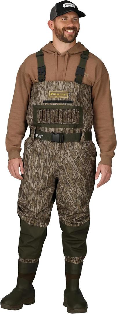 FROGG TOGGS Men's Grand Refuge 3.0 Waterproof Bootfoot Wader for Hunting with Removable Insulation Liner (12, Mossy Oak Bottomland)