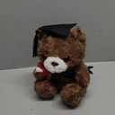 7 inch Graduation Bear Plush,Stuffed Figure Graduates Gifts for Fans Room Decor (Bears-01-brown-black-18cm)