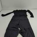 Sunzel 2 Piece Women's Lounge Sets Casual Outfits Cropped Top Long Sleeve Slim Fit Pajama Fold over Yoga Flare Pants Set (Black, L)