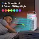 Portable Air Conditioner,3-IN-1 Evaporative Personal Mini Air Cooling Fan with Remote,1400ml Water Tank,Night Light,3 Speed Humidify 1-4H Timer Air Cooler Fan (upgrade)