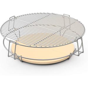 only fire Barbecue Cooking Grate System Grilling Accessory for Weber 22" Kettle Grill and Other Similar Size Kettle Grills