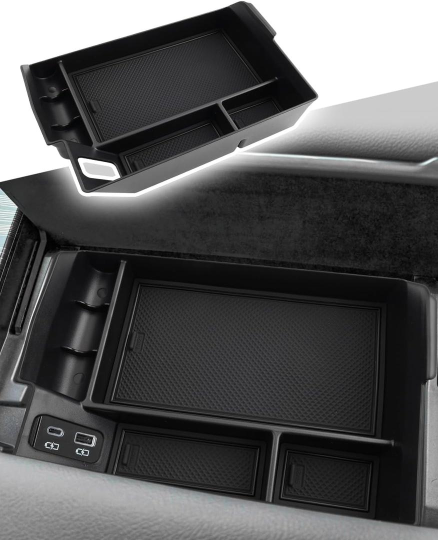 CDEFG for Toyota Sienna 2021-2025 Accessories Center Console Organizer Tray Sienna (LE, XLE, XSE, Woodland Edition, Limited, Platinum) Armrest Storage Box Insert Tray 2022 2023 2024 2025