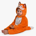Spooktacular Creations Halloween Baby Fox Jumpsuit, Toddler Animal One-piece Costume, Zip-up Romper Hooded Jumpsuit 1-3 y