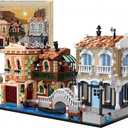 Venice Rivera Building Block Set, Italian Canal City Architecture, Street View Kit with LED Lighting, Collectible Home Decor Gift for Adults & Teens,4610 Pieces,Barweer 010