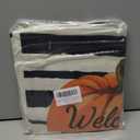 Fall Pumpkin Pillow Cover 18x18 Fall Decor Cushion Cover Autumn Stripe Throw Pillow Cover Thanksgiving Farmhouse Decorative Cushion Cases 18x18 Set of 4 (Dark Tones)