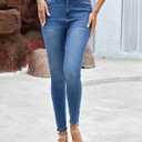 LookbookStore Skinny Jeans for Women Trendy High Waist Slim Fit Comfort Jeggings Jeans Stretchy Denim Pants Work Casual (Blue, XS)