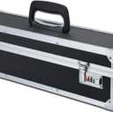 Chefs Knife Case Aluminum Hard Case with Dual Combination Locks Cultery Carrier Portable Knife Organizer Block Holders Protectors With 8 Slots Can Hold Home Black