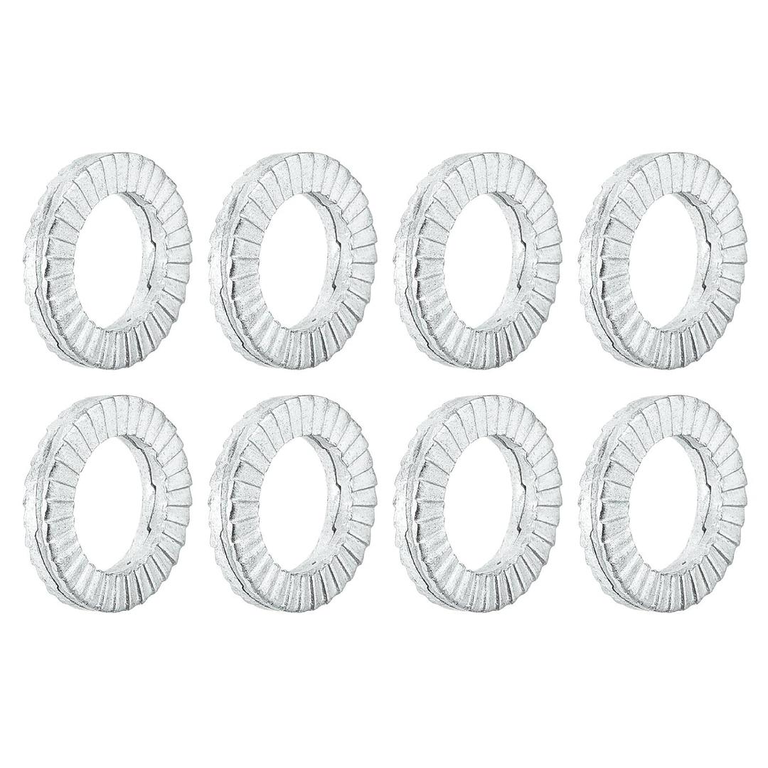 10pcs UXCELL Manganese Steel Wedge Locking Washers, 1/4 Inch,  Internal Tooth Lock, DIN 25201