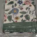 Waffle Cotton Kitchen Towels Set of 2-16x26 Inch Waffle Weave Dish Cloths with Hanging Loop Absorbent Reusable Hand Tea Towels Cute Design Home Decorative Housewarming, Leaf Flower