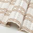 Bamboo Roman Shades Cordless Blinds, Custom Blackout Natural Bamboo Blinds with 6 Inches Valance, Natural 100% Bamboo and Linen Window Blinds for Windows, Pattern SW205-02