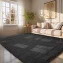 Ophanie 6'x9' Black Rugs for Living Room, LargeFluffy Shag Fuzzy Plush Soft Living Room Area Rugs, Floor Shaggy Carpets for Bedroom, Carpet for Kids Boys Girls Dorm Nursery Home Decor Aesthetic