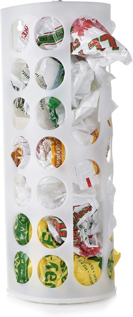 Handy Laundry Grocery Bag Storage Holder, Large Capacity Bag Dispenser, Neatly Store Plastic Shopping Bags & Keep Them Handy for Reuse, Access Holes Make Adding or Retrieving Bags Simple & Convenient