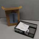 Pulchrum Under Desk Drawer Organizer Clamp On - 360° Swivel Metal Mesh Storage Basket, Hidden Rotating Desktop Tray for Standing Desk, Office Supplies & Gaming (No Drill, Black)