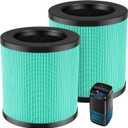 MJ002H Pet Care Replacement Filters, Compatible with POMORON MJ002H Air Purifiers, Hepa Filter, Activated Carbon, High Performance 4-Layer Filter, Part #MJ002H-RFA, 2 Pack