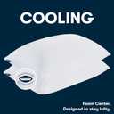 Serta Won't Go Flat Standard/Queen Size Set of 2 Down Alternative Cooling Bed Pillows, Extra Life Foam Core with Medium Support, Perfect for Back, Stomach or Side Sleepers, White