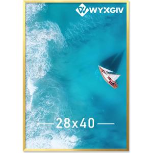 Gold 28x40 Picture Frame Lightweight yet Durable Frame Wall Hanging