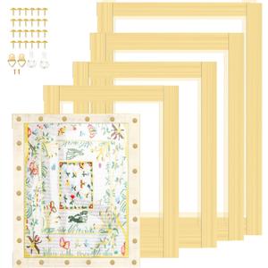 ECOIOU 20 Stretcher Bars 5 Size for Needlepoint Art, DIY Stretcher Bar Frame, Oversize 16", 18", 20", 22", 24" by 3/4-Inch