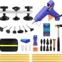 Paintless Dent Repair Kit 39PCS PDR Dent Repair Kit with Bridge Dent Puller | Hot Glue Dent Puller Kit for Door Ding Repair, Hail Damage, Car Dent Removal on Auto Body & Metal Surfaces