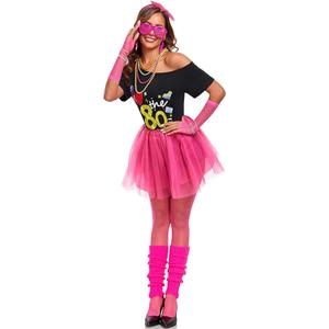 Gorkonpy 80s Outfit Woman Adult Halloween 80s Costumes for Woman (Medium), Only Skirt